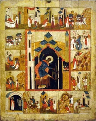 St. Nicetas de Exorcist met de scènes uit zijn leven